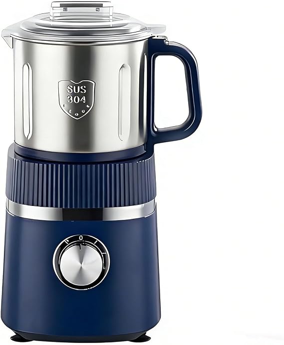 Electric Coffee Grinder, Stainless Steel Grain Grinder with Adjustable Speed Settings for Coffee Beans, Pepper, Grains, and Spices