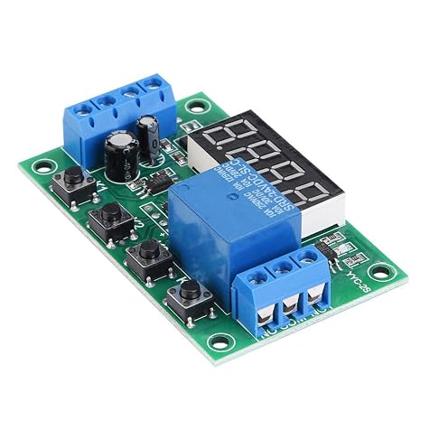 Timer Relay Delay LED Display Adjustable Time Relay Automation Control Switch Module (24 V)