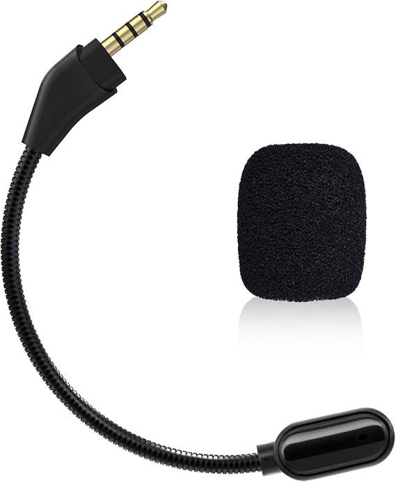 交換用クラウドIIIマイク HyperX Cloud III 有線/ワイヤレスゲーミングヘッドフォン対応 3.5mm 取り外し可能なノイズキャンセリングマイクブーム