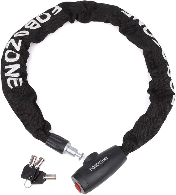 Bicycle lock, 100 cm, thickness 1 cm, 3 keys, 1300 g