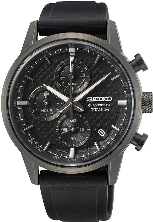 Seiko Men's Watch Quartz Titanium Stainless Steel Banded