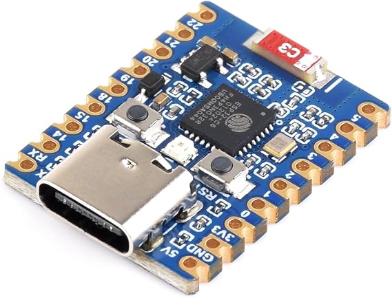 Waveshare ESP32-C6 Mini Development Board, Based On ESP32-C6FH8, Dual Processors, 160MHz Running Frequency, 2.4GHz WiFi 6 & BT5, ESP32 Development Board, without Pin Header