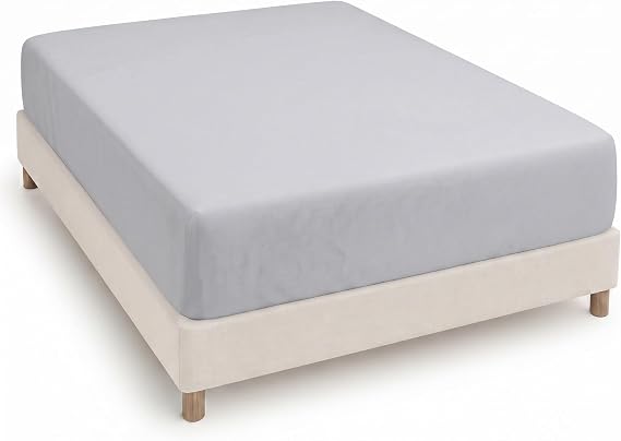 Degrees Home Collection - Fitted Sheet 135 x 190 x 33 cm - Polyester Microfibre, Oeko Tex Quality, Toxic Free, Super Soft - Grey