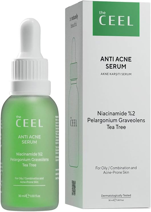The Ceel Salisilik Asit Yüz Serumu 30 ml - Çay Ağacı ve Itır İçeren Gözenek Görünümü Dengeleyici ve Yağ Kontrolü Destekleyici Cilt Bakım Serumu, Daha Pürüzsüz ve Mat Görünüm