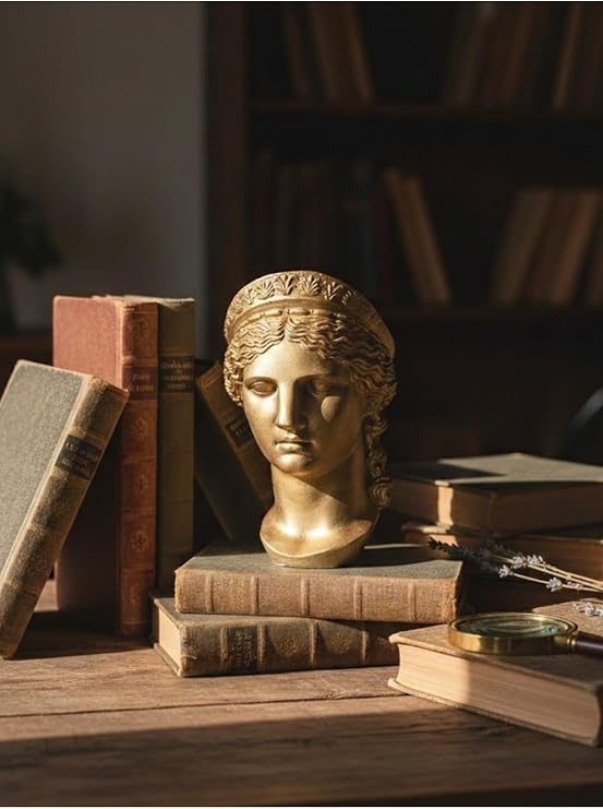 ZEROXO Antik Yunan Heykeli Gold– Dekoratif Mini Obje, Figür | Mitolojik Sanat Dokunuşlu Masaüstü Dekor