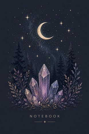 Moonlit Notebook: Celestial Crystal Edition