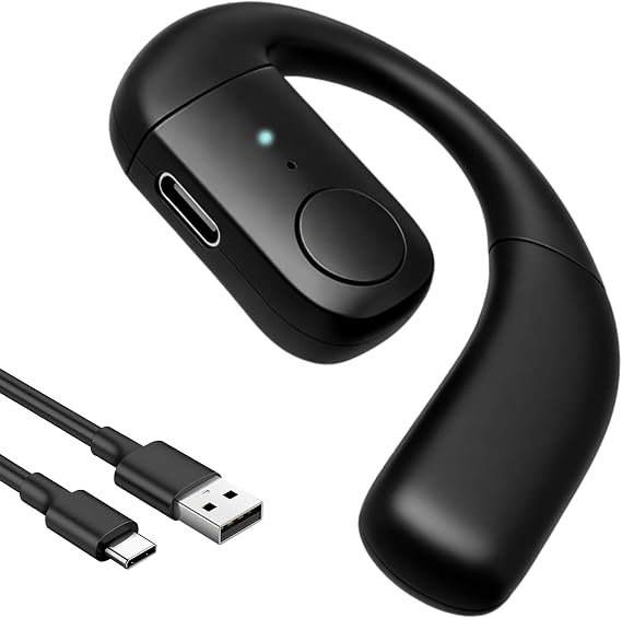Bluetooth Headset V5.4 Open Ear Single Ear with Mic ENC for Driving Sports