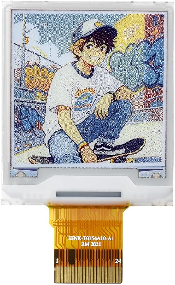 Waveshare 3.91 cm 電子ペーパーディスプレイ、E インク スペクトル 6 E6、生ディスプレイ