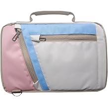 Microcase TCL TAB 10L Tabletler için Omuz Askılı El Tutacaklı Universal Sleeve Taşıma Çantası AL4346 Pembe Mavi Krem