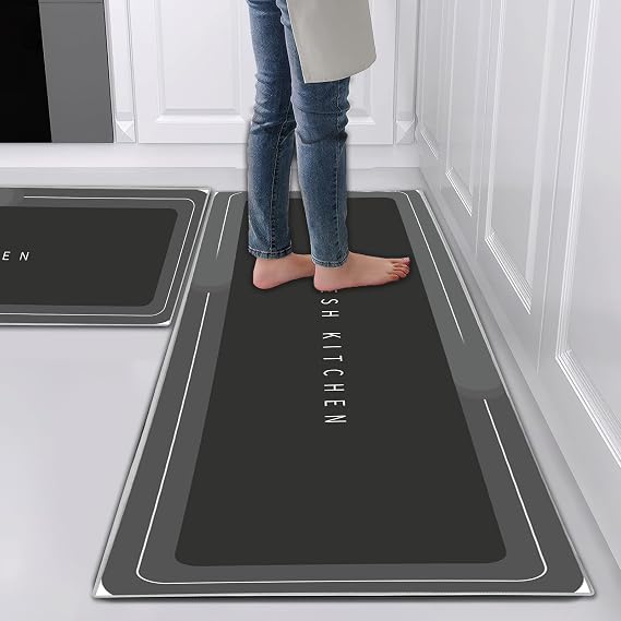 Kitchen Rug Set 2 Piece Non Slip and Anti Fatigue Kitchen Mat