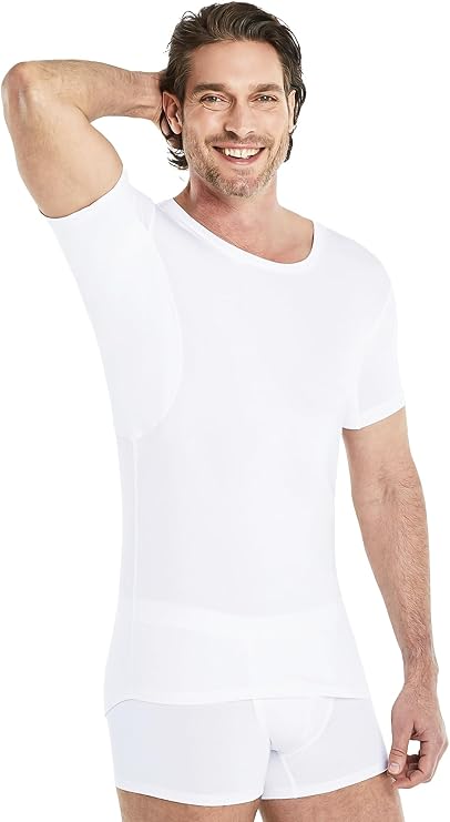 FINN Sweatproof Undershirt Men Crew Neck - Anti Sweat T-Shirt with Pads