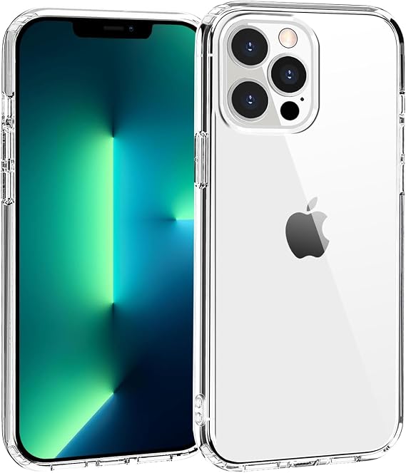 Ehr. iPhone 15 Pro Max Uyumlu Kamera Çıkıntılı Sert Sararmaz Kristal Mika Şeffaf Kılıf (Şeffaf, iPhone 15 Pro Max)