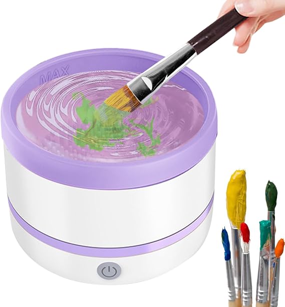 Makeup Brush Cleaning Machine, Foundation Brush Makeup Sponge Washer, Portable Cosmetic Tool Cleanser Washer for Women Cosmetology Students Professional Beauty Artists