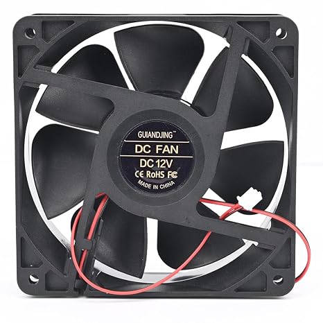 1238 Cooling Fan 12cm 120mm X 38mm 5 Inch DC 12V Ball Bearing Brushless 3000RPM High CFM 2Pin Exhaust Fan