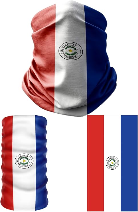 e taktik Multifunctional Flag of Paraguay Seamless UV+Face Mask Headband Bandana Do Rag Hairband