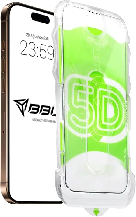 Babilden iPhone 18 Pro Max İle Uyumlu Ekran Koruyucu Hizalama Aparatlı Takılırken Camın Altında Kesinlikle Toz Bırakmayan Darbelere Karşı Ekstra Dayanıklı Temperli Kırılmaz Cam Koruma