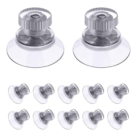 Flintronic 12 PCS Suction Cups, 25mm Clear Suction Pads Plastic Sucker Pads