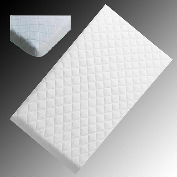 Soodie&Zuzu's SnuzPod Compatible Foam Mattress, Quilted Cushion Pad Breathable Cover, Soft & Supportive Foam, Multiple Sizes & Thickness Options - 80 x 44 x 5 CM