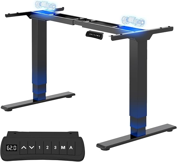 FLEXISPOT Height-adjustable desk table frame double motor and 3-level
