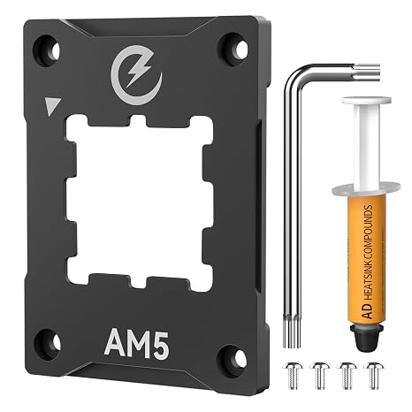 AM5 Contact Frame - Secure Frame & CPU Guard, Compensation Pressure Optimization, Capacitor Protection, Full Fit Fixed Mount CPU Buckle for AMD AM5 Ryzen, CPU Cooler Standard