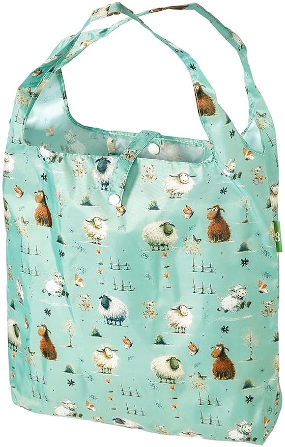 ECO CHIC Lightweight Foldable Reusable Shopping Bag Water Resistant Tote Bag