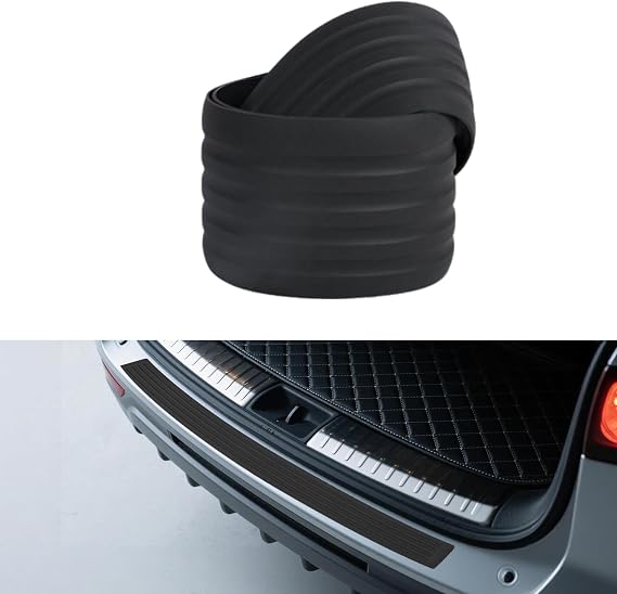 Car Rear Bumper Protector,Bumper Protector Strip,Universal Flexible Rear Bumpers Guard Protectors for Car,Anti-scratch Cover for Pickup Truck SUV (Black 90x7cm)
