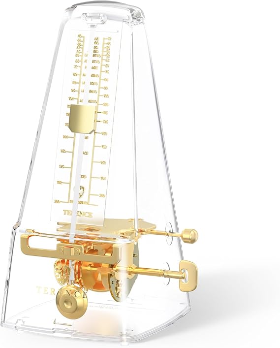 TERENCE Seiko Mechanical Metronome Transparent Metronome Suitable for Piano, Guitar, Guzheng, Violin, Drums, Flute Mechanical Metronome Universal Music Rhythm Machine Transparent