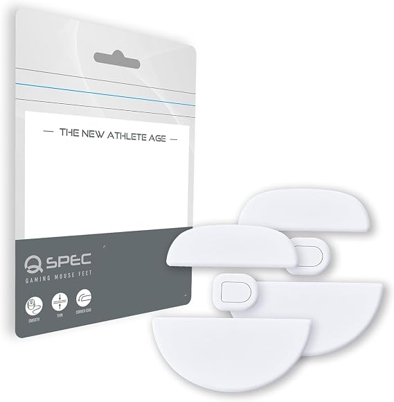 Q SPEC PTFE Gaming Mouse Skates for Pulsar TenZ Signature Edition Super Round Edge Processing Professional (SURUGA (PTFE Material), Pulsar TenZ Signature Edition)