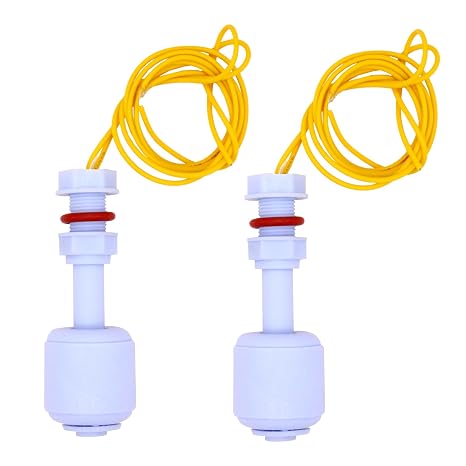 Vertical Float Switch Water Level Sensor Float Pump Float Switch Liquid Tester for Hydroponics Gardening Pool 2 Pack