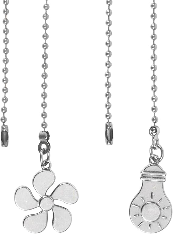 2pcs Ceiling Fan Pull Chain Extension, 35.5cm/14in Pull Chain Extenders