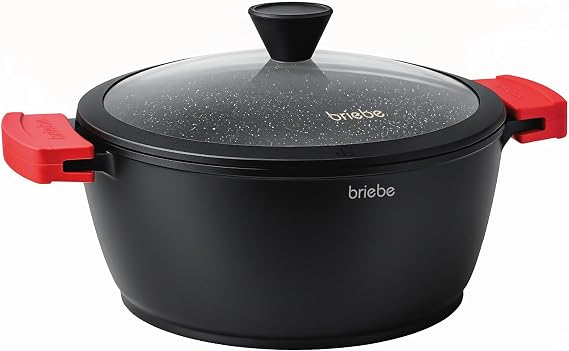briebe Black Titanium Casserole Cooker Induction Non-stick Titanium 16 cm