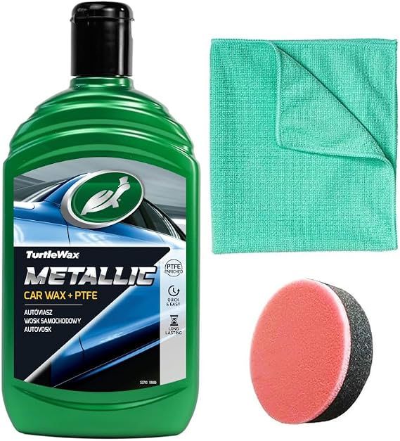 Turtle Wax Meta'lik PTFE Katkılı Teflon Sıvı Cila 500 ml, Sünger, Bez