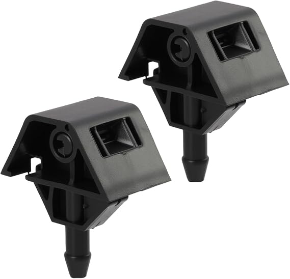 2 Pcs 28932JD000 Windshield Washer Nozzles, Windscreen Washer Nozzles Compatible with Nissan Qashqai J10 J11 (2007-2018), Wiper Spray Jets, Easy Install Adjustable Spray, Durable, High-Performance