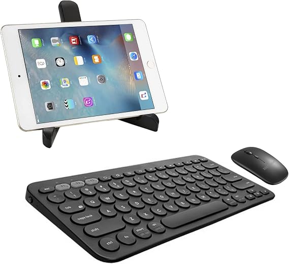 Microcase Samsung Galaxy Tab A9 Plus SM-X210 11 inch Tablet için Bluetooth Klavye + Mouse + Tablet Standı - AL8106