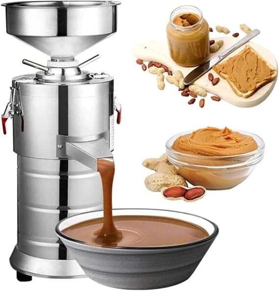 Peanut Butter Maker Machine Nut Butter Machine Electric Grain Grinder Peanut Butter Maker Sesame Sauce Grinder Home/Commercial for Groundnut, Almond, Cashew Nut and Sesame