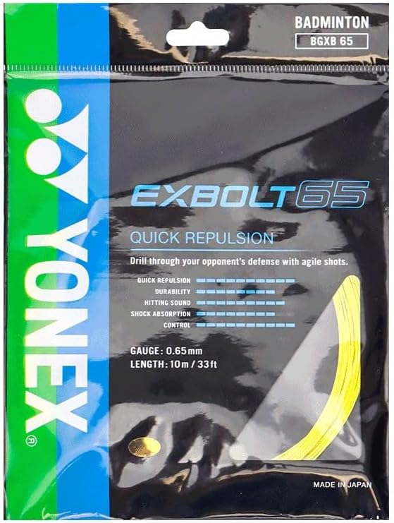 YONEX EXBOLT 65 Badminton String - Black (1285)