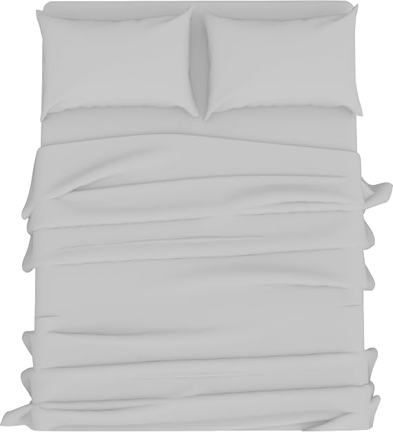 Flat Sheet King Size Bed Silver, 100% Egyptian Cotton 200 Thread Count Breathable Top Sheets King Size 260 x 254CM, Fade Resistant King Size Bedding, Antiwrikle Kingsize Flat Sheet Cotton