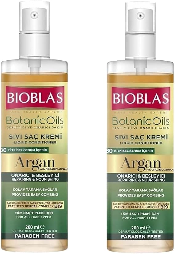 BIOBLAS Botanic Oil Argan Yağlı Sıvı Saç Kremi 200 Ml 2 Adet
