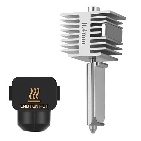 Upgrade A1/A1 Mini/A2L Quick-Swap Hotend 0.4mm Stainless Steel Nozzle Fast Speed&High Temp Integrated Structure with Silicone Cover Compatible with Bambu Lab A1/A1 Mini 3D Printers