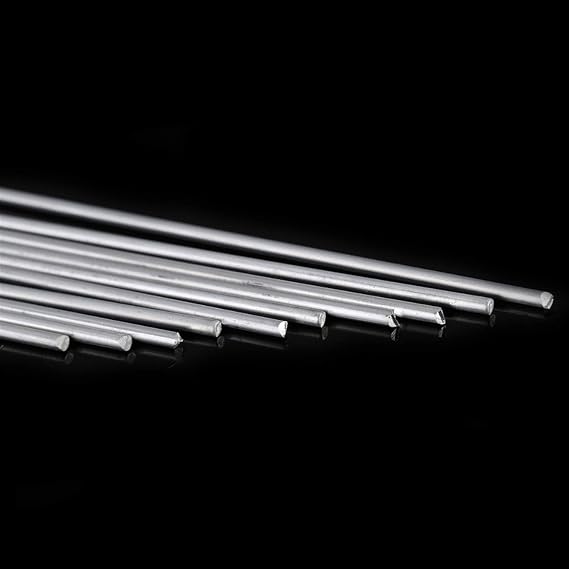 PYouo-Welding rods 10pcs Welding Sticks Aluminum Welding Rod, 2.4mm Dia Silver Metal Soldering Brazing Rod, for Welding Tools, Welding materials