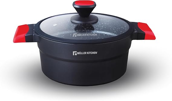Müller Kitchen - Pot (Die-cast Aluminum, Non-stick Coating, Induction, German Technology) (20 cm - 2.5L)