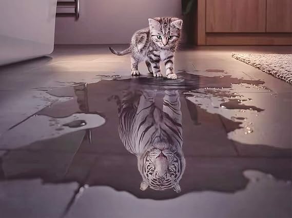 Jigsaw Puzzle for Adults 1000 Pieces,Cat Tiger Jigsaw Puzzle, Animal Jigsaw | Finishing at 20x27 Inches,1000 Piece Jigsaw Puzzle for Adults,Game Toys Gift Home Decoration Puzzle