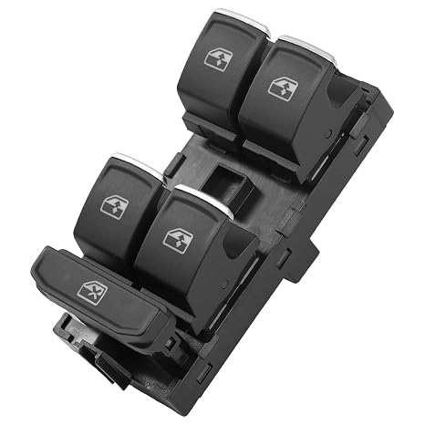 Electric Power Master Window Control Switch Driver Side 5G0959857B For Skoda Superb Octavia VW Golf MK7 Passat Tiguan SEAT Leon (Silvery)