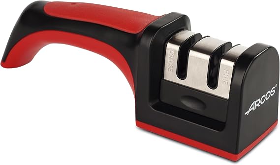 ARCOS Professional Manual Sharpener Ceramic and Carbon Red-Black