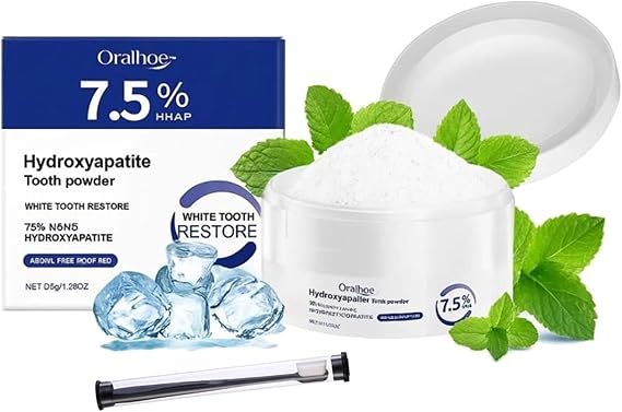 Microcrystalline Hydroxyapatite Powder, 7.5% Nano Hydroxyapatite Powder, 7.5% Nano Hydroxyapatites Toothpaste Powders, Tooth Restoration Mineral Powders, Deep Cleaning Care Teeth (1)