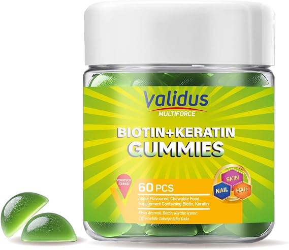 Validus Biotin Keratin Çignenebilir Form (Gummies) 60 Adet
