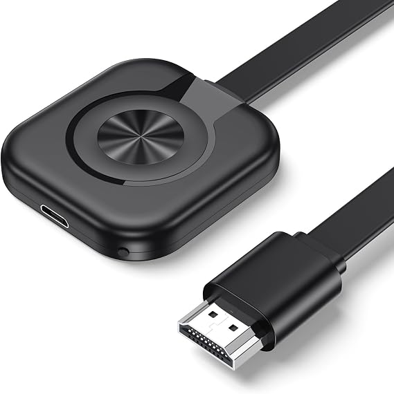 Wireless HDMI Display Adapter, 4K HDR Screen Mirroring Streaming Dongle, 2.4/5GHz Wireless HDMI Dongle Wifi HD-MI Adapter Supports