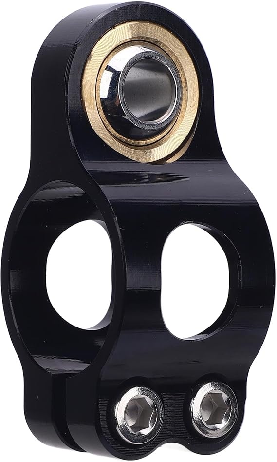 Motorcycle Damper Fork Bracket Support Holder CNC Anodized Steering Damper Clamp for Universal (Black)