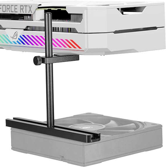 upHere GBS1 GPU Support Bracket, Fan Mounting Adjustable Height Graphics Card Support, Aluminum GPU Sag Bracket, Stand Holder for Video Card(128mm)