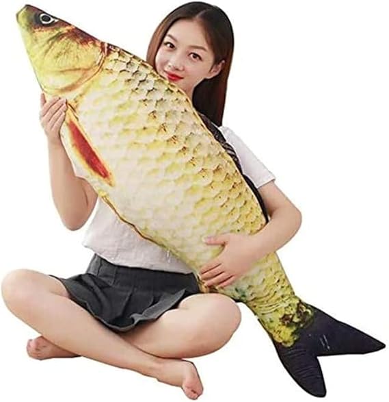 80cm Cute and Soft Carp Fish Shaped Plush Pillow, Gift for Home Decoration Gift for Kids (80cm)